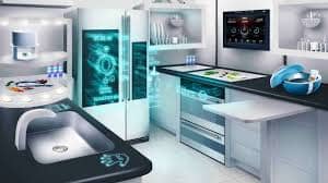 A kitchen featuring home smart gadgets