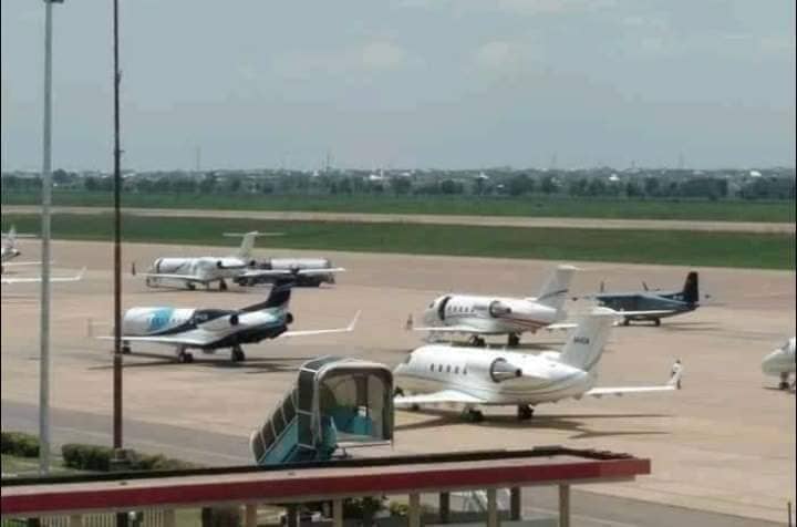 Buhari’s Son’s Wedding: Private Jets Flood Kano Airport