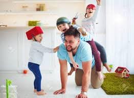 Creative activities-Family playing at home